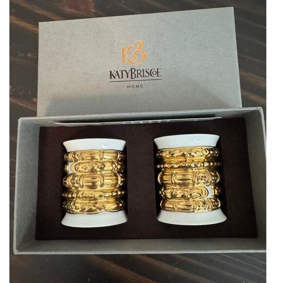 NIB Katy Briscoe Bangles Bone China  Salt & Pepper Shakers - Picture 4 of 5